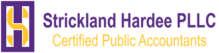 Purple Gold Strickland Hardee CPAs Logo